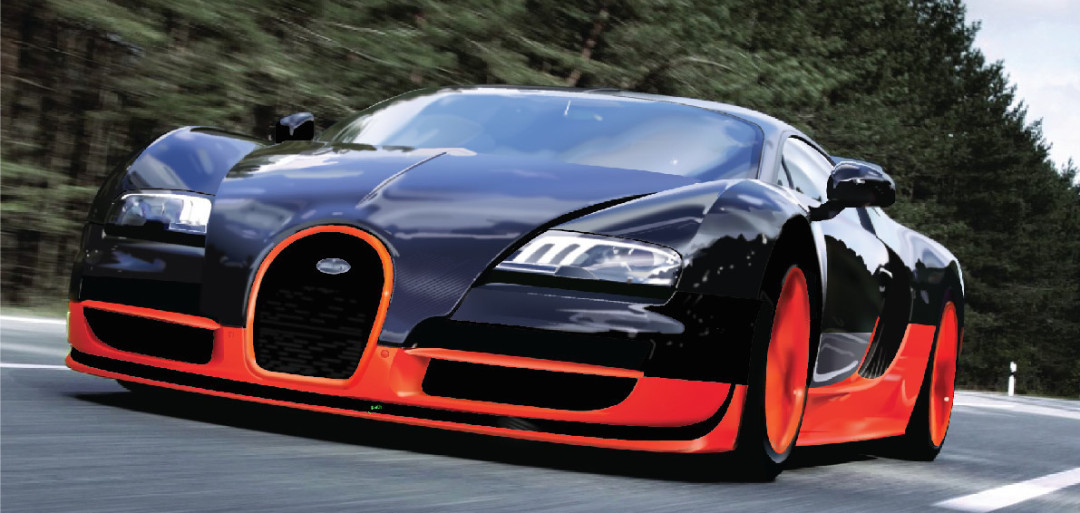 Photorealistic Bugatti Veyron Super Sport