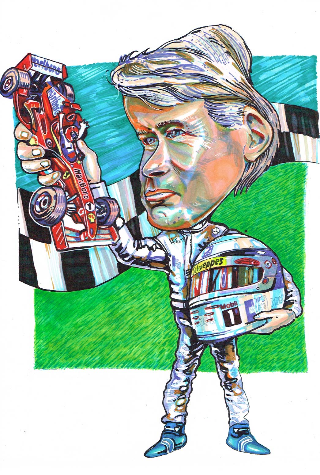 Mika Hakkinen Caricature